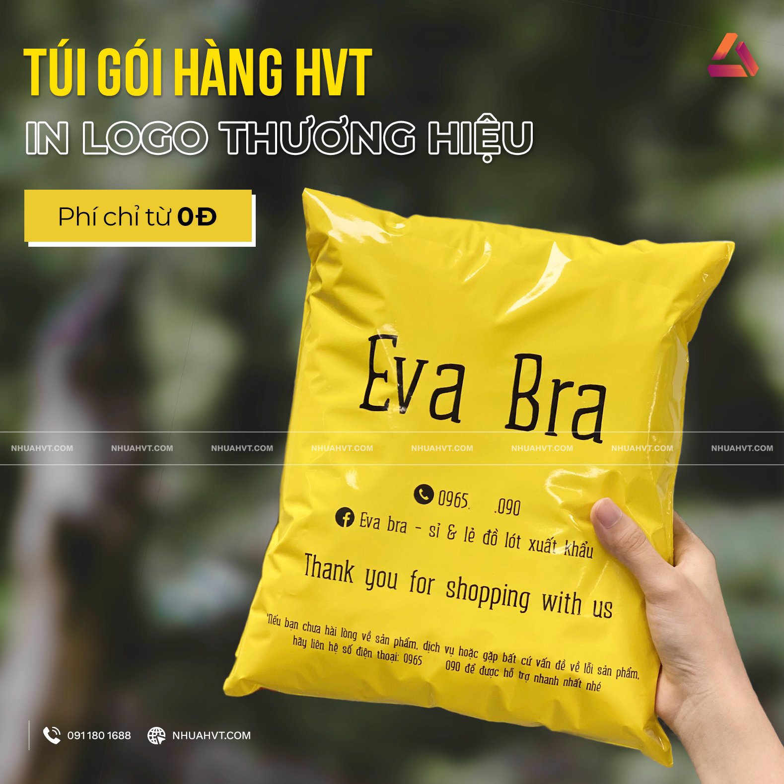 túi gói hàng in logo thương hiệu