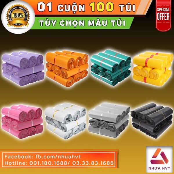 Túi gói hàng 100: TỔNG HỢP túi gói hàng 100 túi/ cuộn tại HVT