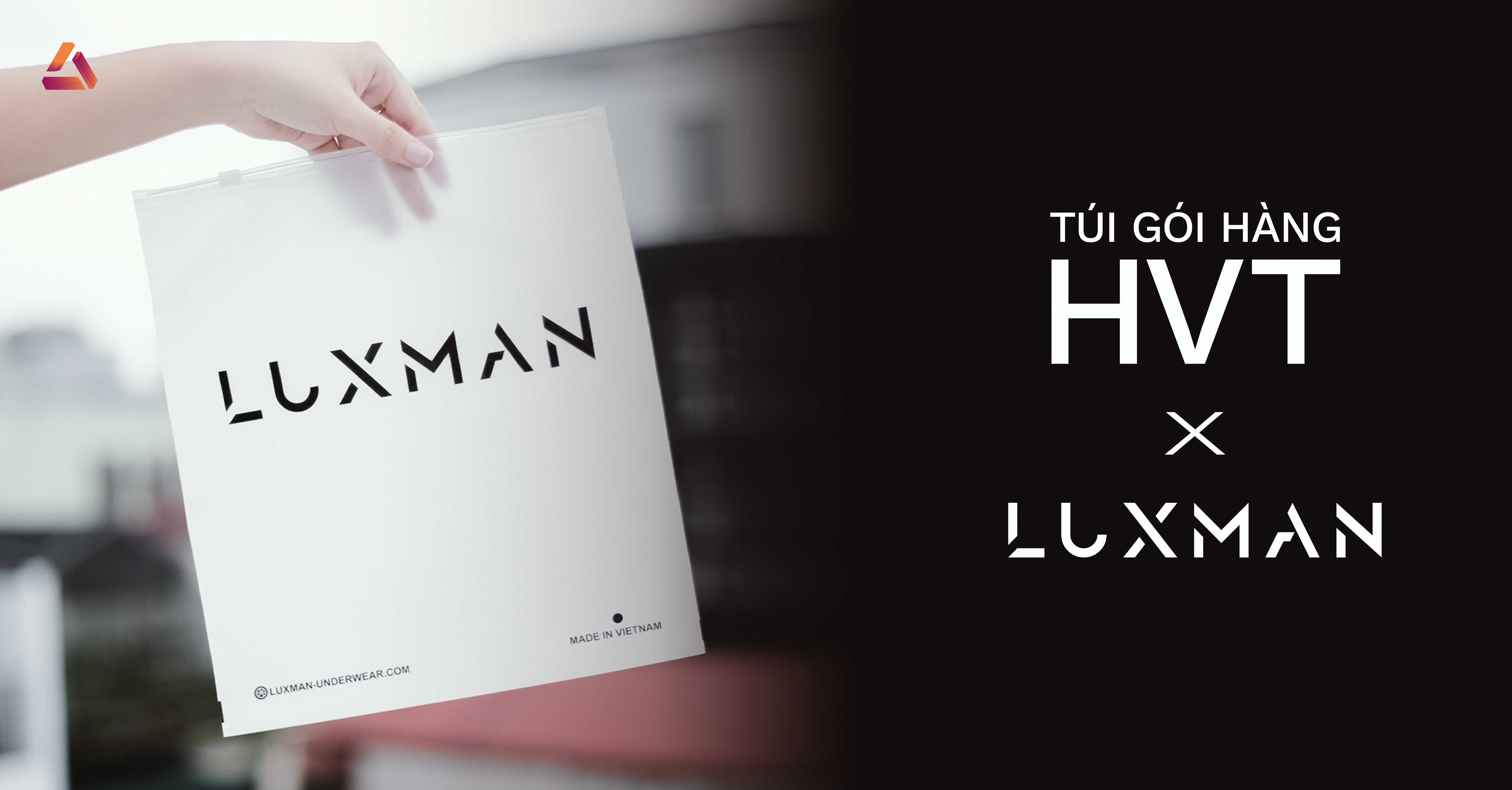 [LUXMAN x HVT] Túi zip lụa mờ có khóa kéo in ấn logo theo yêu cầu tại HVT